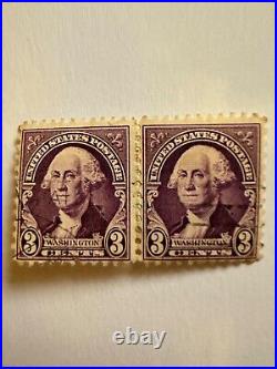Rare pair of George Washington 3C stamps 1932