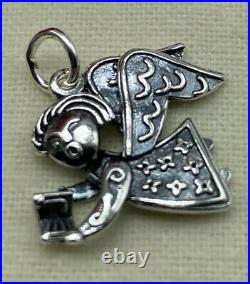 Retired James Avery Choir Angel Charm Sterling Silver Singing Stamped. 925