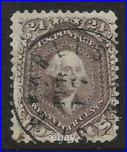 STAMPS-UNITED STATES. 1861. 24c Brown Lilac Washington. SG 66a-Scott 70a. FU