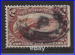 Sc# 293 -1898 $2 Trans-Mississippi Exposition USED VF-XF Certified no Faults