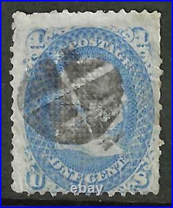 Sc #92 Strong Grill Crossroads Fancy Cancel 1 Cent Franklin 1867-1868 US 93E32