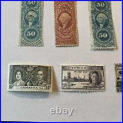 Scarce Collection Of 10 Us Long Revenue Stamps, High Denoms Plus More #31