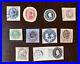 Scarce Us Cut Squares Lot, 10 Different Corners. Great Collection