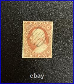 Scott 10 US Postage Stamp Type 1 1851-1857 Washington