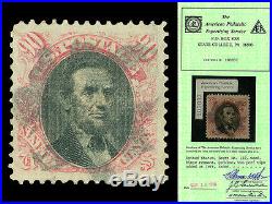 Scott 122 1869 90¢ Lincoln Pictorial Issue Used VF Cat $1,800 with APS CERTIFICATE