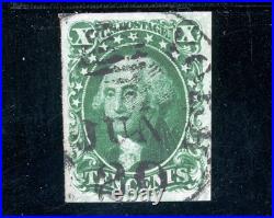 Scott 14 Used VF US 1855 Washington +Cert SCV $150+