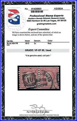 Scott 454 PR Used Premium Example PSE Graded VF-XF 85