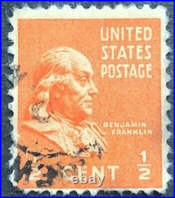 Scott 803 ½¢ Cent Benjamin Franklin Used Collectible Varieties