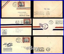 Scott C11 Collection of 91 Different 1928 Rate Change Airmail Covers
