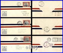 Scott C11 Collection of 91 Different 1928 Rate Change Airmail Covers