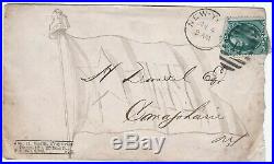 Signed Letter & Cover John Starin Congress Steamboat NY 1st Amusement Park 1878