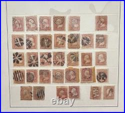 Specialty Collection Washington 3 Cent 1861 33 Fancy Cancels, blue, paid, etc