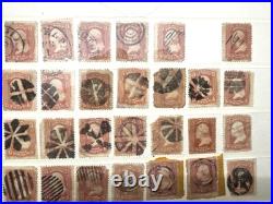 Specialty Collection Washington 3 Cent 1861 33 Fancy Cancels, blue, paid, etc