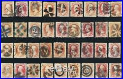 Spectacular Fancy Cancel Collection of 133 6¢ Lincoln Stamps SEE ALL PHOTO'S