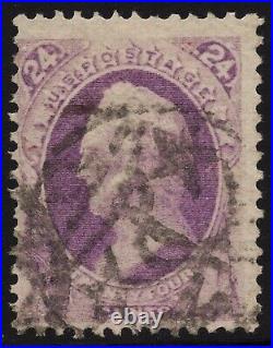 St7139 USA 1870 Scott#153 used 24¢ purpleNew York Foreign Mail Fouled Anchor