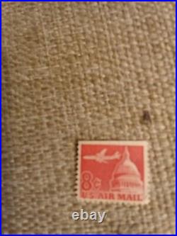 Stamp 8 Cent US Air Mail Red 1966 Used Ungraded and Uncertified 67 Total