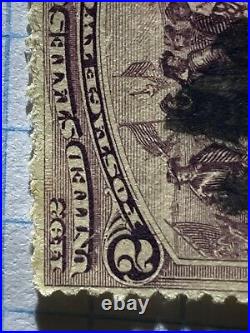 StampUsed United States 2cents Brown Violet stamp, Colombian Exposition 1893/Lan