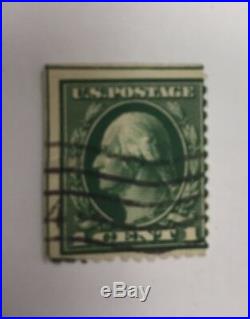 Stamps, Washington 1 Cent, Double Green Line, Scott #1911, USed