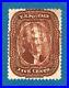 Sto214 1858 Scott#28A Indian red used wit Red grid cv$3,750