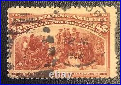 Tangstamp US Stamp #242 Columbian $2 Used CV $525