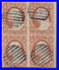 TangstampUS Stamp #11 Used Block 4, Crease, Crowe Certificate, CV $1000