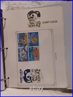 The Disney world of postage stamps Sierra Leone collection +Saint Lucia