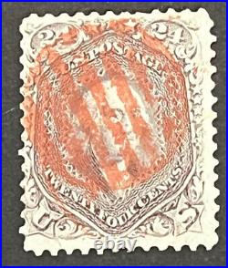 Travelstamps US Stamps Scott #70 24¢ Used Sound Red Fancy Cancel NICE