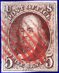 U. S. 1 1847 Used VF++ (61422)