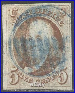 U. S. #1 Used BEAUTY 1847 5c Red Brown