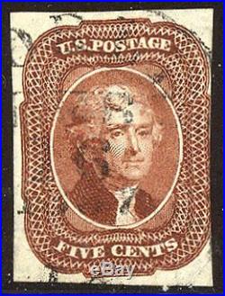 U. S. #12 CHOICE Used withCert 5c Red Brown