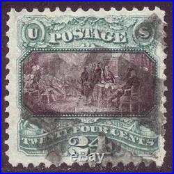 U. S. #120 Used VF BEAUTY withCert 1869 24c Pictorial