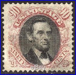 U. S. #122 Used VF BEAUTY withCert 1869 90c Lincoln