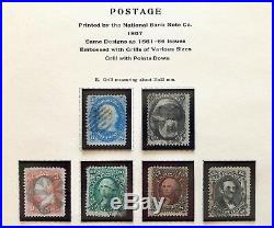 U. S. 1867 Stamps, E GRILL, Scott # 86, 87, 88, 89, 90, 91 Used