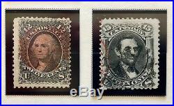U. S. 1867 Stamps, E GRILL, Scott # 86, 87, 88, 89, 90, 91 Used