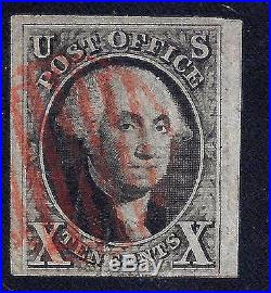 U. S. 2 1847 Used FVF 3+ MGN (22117)