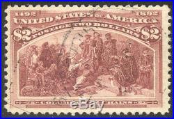U. S. #242 Used BEAUTY 1893 $2.00 Columbian