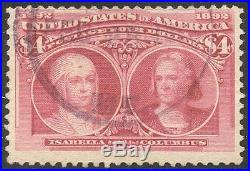 U. S. #244 Used 1893 $4.00 Columbian