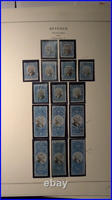 U. S. 2nd issue revenue stamps used. #R103-R117