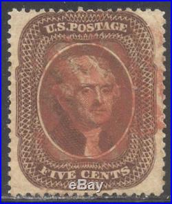 U. S. #30A Used VF withCert 5c Brown