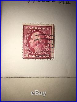 U. S. A 2¢ Washington Rare Red Line Stamp RRR error used postage