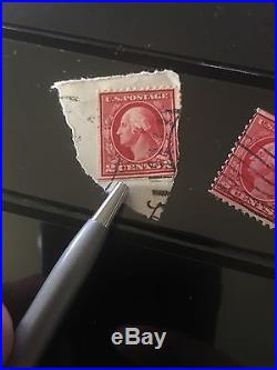 U. S. A 2¢ Washington Rare Red Line Stamp RRR error used postage