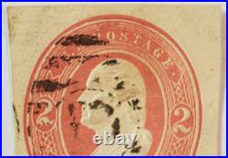 U. S. Postage George Washington Red 2¢ Oval Embossed Stamp c. 1883 01