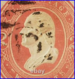 U. S. Postage George Washington Red 2¢ Oval Embossed Stamp c. 1883 01