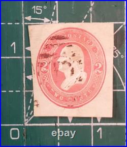 U. S. Postage George Washington Red 2¢ Oval Embossed Stamp c. 1883 01