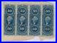 U. S. R62a Imperforate Strip of 4 Used (block of 4 cats for 500.00)