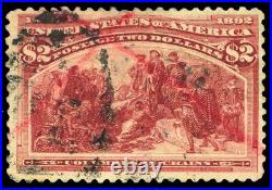 U. S Scott #242 1893 $2 Columbian Exposition Stamp With Pse Certificate