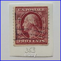 U. S. Stamp #353 Canceled Washington 2c