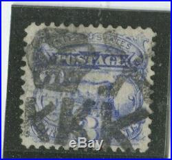 U. S. Stamps Scott #114 Used, VF, KKK Skull & Crossbones Cancel, PFCERT (X5424N)