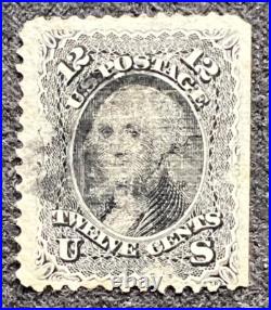U S Stamps Scott 90 twelve cent Washington E grill used cv 400.00 U S Stamps Scott 90 twelve cent Washington E grill used cv 400.00