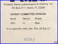 U. S USED #9 PAIR, WithPSAG CERTIFICATE